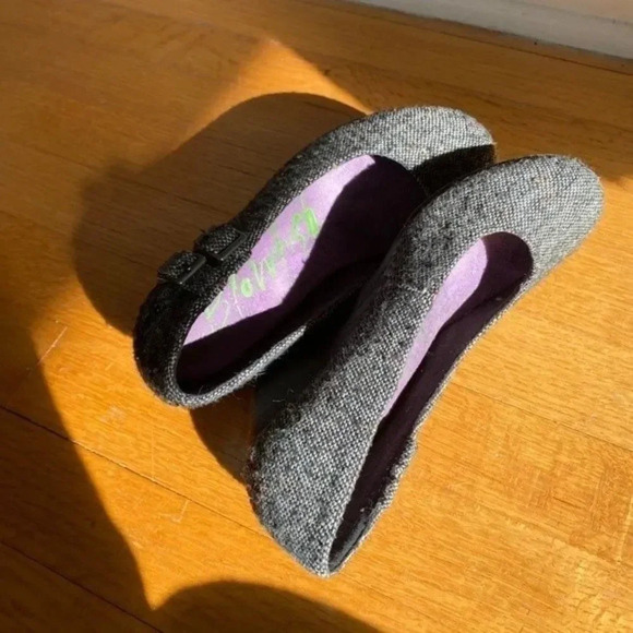 Blowfish Grey Black Tweed Wedges with Buckles - Picture 15 of 16